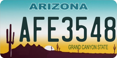 AZ license plate AFE3548