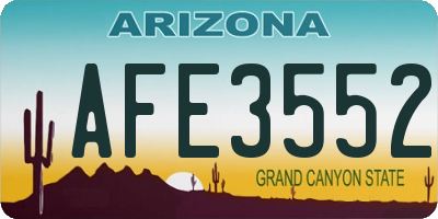AZ license plate AFE3552