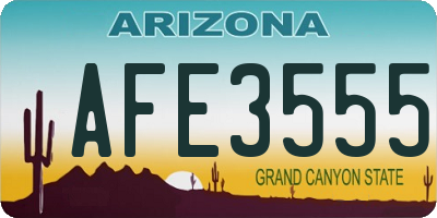 AZ license plate AFE3555
