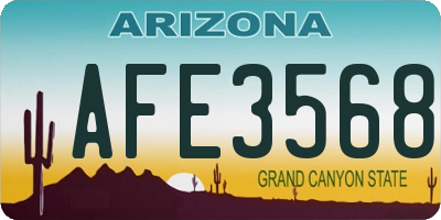 AZ license plate AFE3568