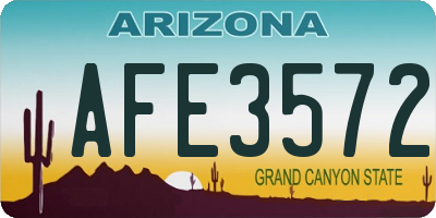 AZ license plate AFE3572