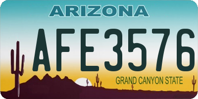 AZ license plate AFE3576