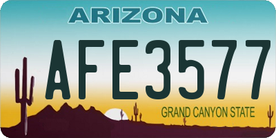 AZ license plate AFE3577