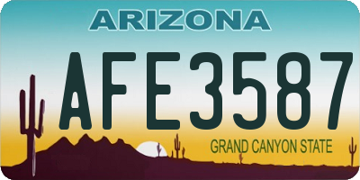 AZ license plate AFE3587