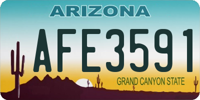 AZ license plate AFE3591