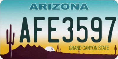 AZ license plate AFE3597
