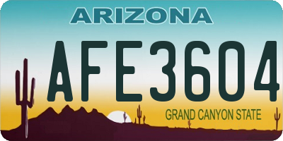 AZ license plate AFE3604