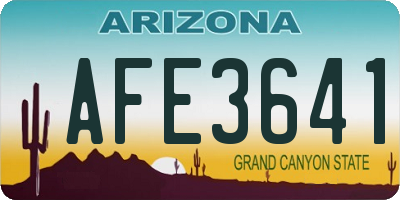AZ license plate AFE3641