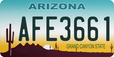 AZ license plate AFE3661