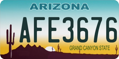 AZ license plate AFE3676