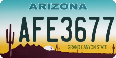 AZ license plate AFE3677