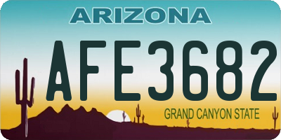 AZ license plate AFE3682