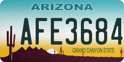 AZ license plate AFE3684