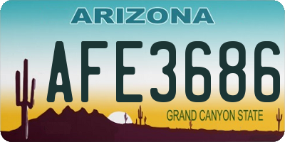 AZ license plate AFE3686