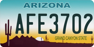 AZ license plate AFE3702