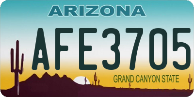 AZ license plate AFE3705