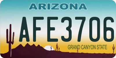 AZ license plate AFE3706
