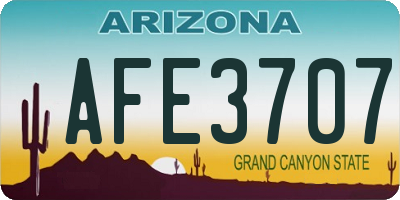 AZ license plate AFE3707