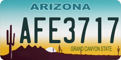 AZ license plate AFE3717