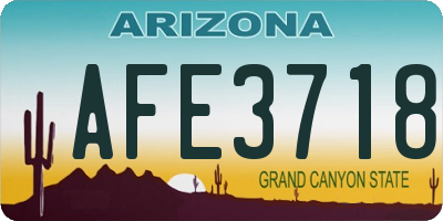 AZ license plate AFE3718