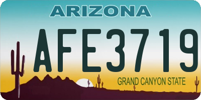 AZ license plate AFE3719