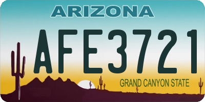 AZ license plate AFE3721