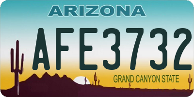 AZ license plate AFE3732