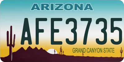 AZ license plate AFE3735
