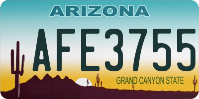 AZ license plate AFE3755