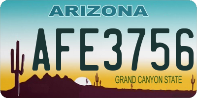 AZ license plate AFE3756