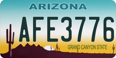 AZ license plate AFE3776