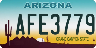 AZ license plate AFE3779