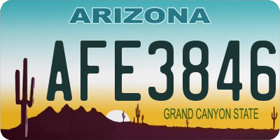 AZ license plate AFE3846