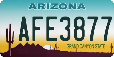 AZ license plate AFE3877