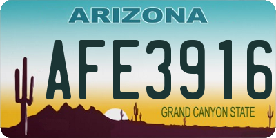 AZ license plate AFE3916