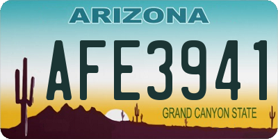 AZ license plate AFE3941