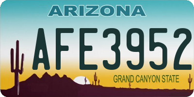 AZ license plate AFE3952