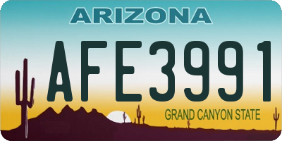 AZ license plate AFE3991