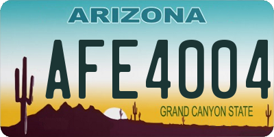 AZ license plate AFE4004