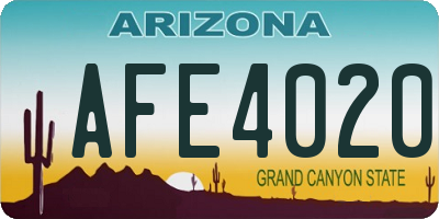 AZ license plate AFE4020
