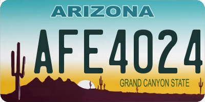 AZ license plate AFE4024