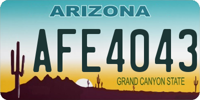AZ license plate AFE4043