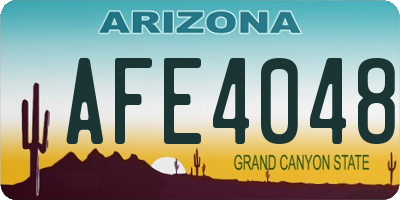 AZ license plate AFE4048