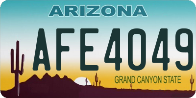 AZ license plate AFE4049