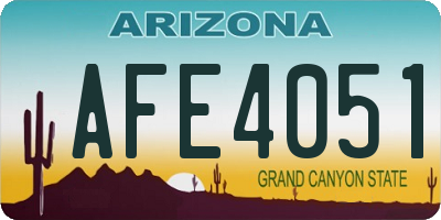 AZ license plate AFE4051