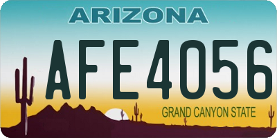 AZ license plate AFE4056