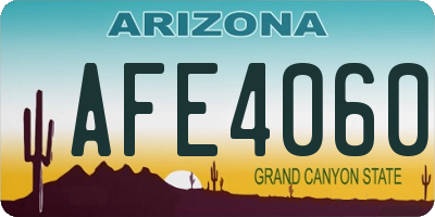AZ license plate AFE4060