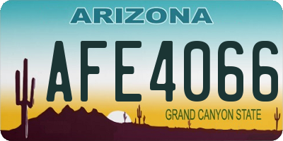 AZ license plate AFE4066