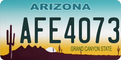 AZ license plate AFE4073