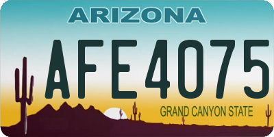 AZ license plate AFE4075